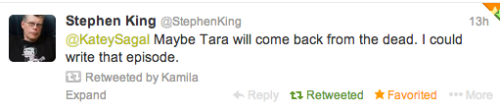 fangirling-feels:  I love you Stephen King 