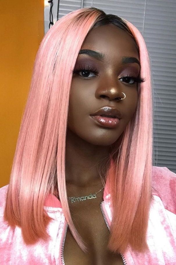 ? ??????? ????? — pink hair on brown skin ?