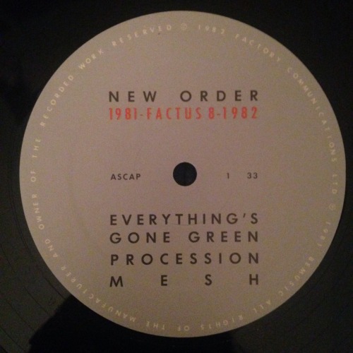 New Order - 1981 - FACTUS 8 - 1982 US Press 1982 (Factory)