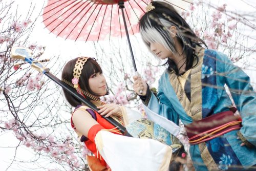 SENGOKU MUSOU 2 cosplayChosokabe Motochika by Seiran KisiragiOkuni Izumo by Tsukiko AozawaPhoto by K