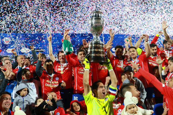 uzziblue:    When you win your first Copa America title EVER …   Congrats, Chile