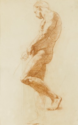 blastedheath:  Glyn Philpot (English, 1884-1937), Sanguine Figure Study. Red crayon, 50 x 31cm., 19¾ x 12¼in. 