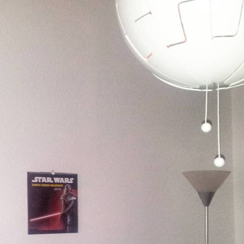 When You Have Geeky Parents Giving You A @starwars Calendar Because It Matches Your #lamp ;-) #PS2014