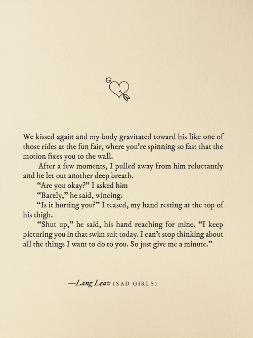 Porn photo langleav:  A few lines from my debut novel,