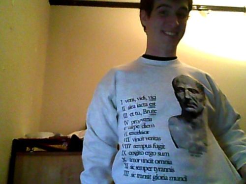 likeavirgil:someone randomly got a Latin sweater in the mail today