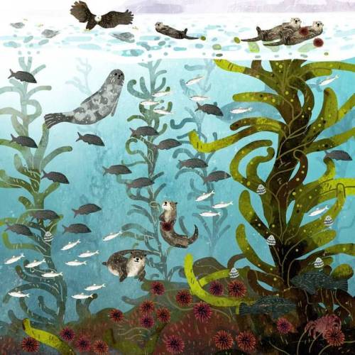 larapaulussen: Alaskan Kelp Forest for Stickertopia - The Ocean