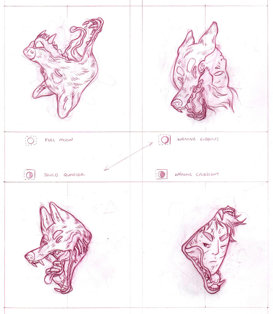 juliancallos:  Here are a few sketches for some of the pieces in my show “COSMOS,”