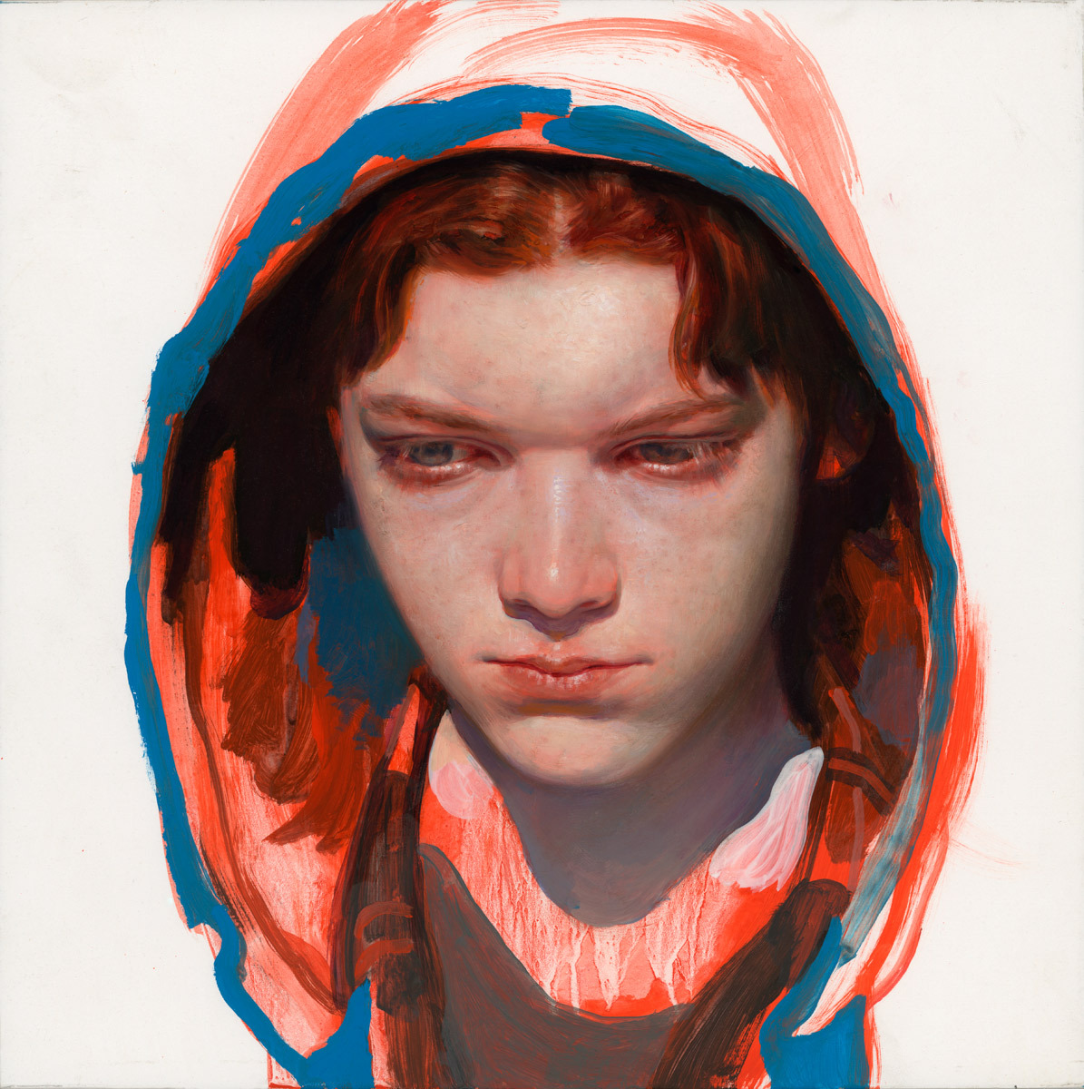 jamesjeanart:  Cameron. Acrylic &amp; Oil on Wood Panel, 12”W x 12”H, 2012.