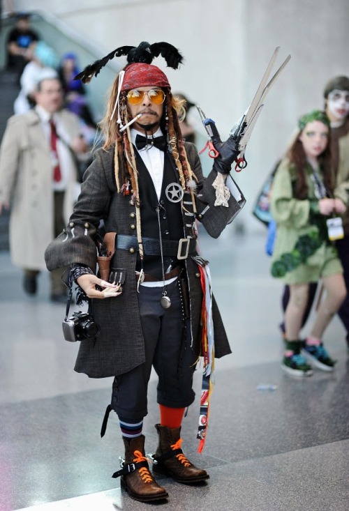 mitchwagner:
“ New York Comic Con attendee cosplays as every Johnny Depp character at once.
”