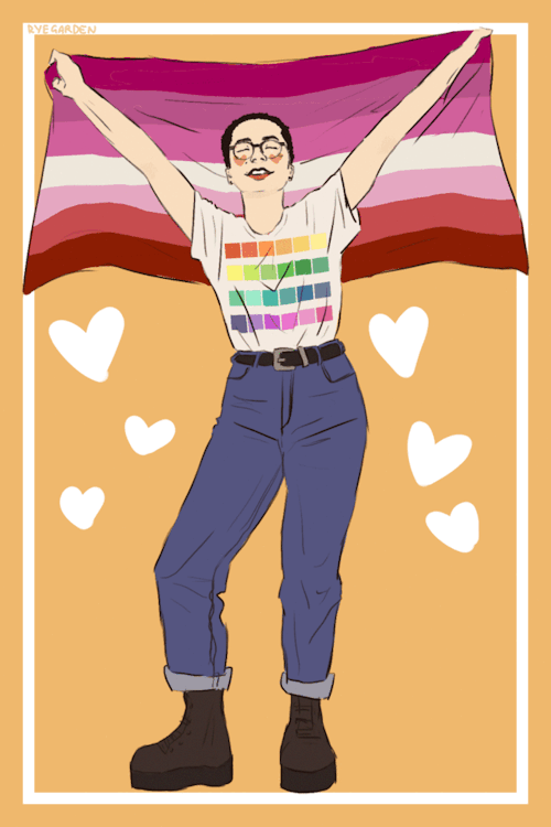 ryegarden: happy lesbian visibility day!! a lot has changed since last year’s art in the best way. g