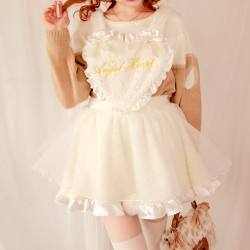 syndromestore:Pastel Sweet Angel Lace Heart