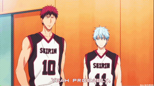 sasorri:   Kuroko and Kagami poke  Kuroko no Basuke | Fave Scenes 2/? 
