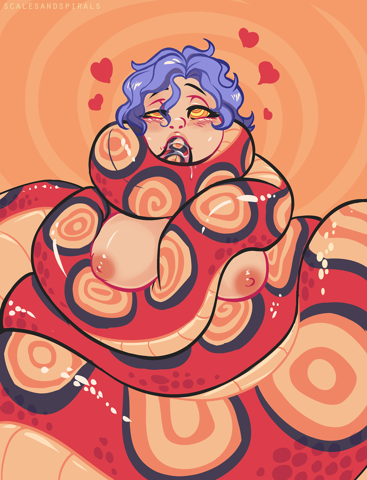 scales-and-spirals:  Friday nights are for squeezin’ Took a break from commission