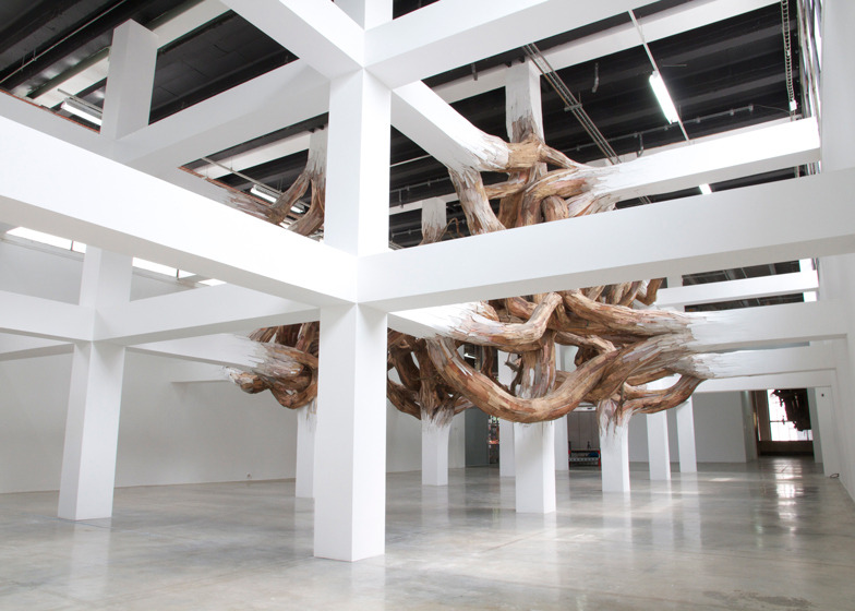 culturenlifestyle:  Twisted Tree Branch Installation by Henrique Oliveira Brazilian