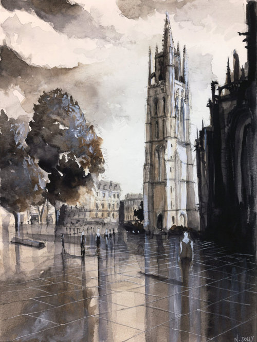 Amazing watercolor paintings by Nicolas Jolly  Nicolas Jolly is a French artist working with bl