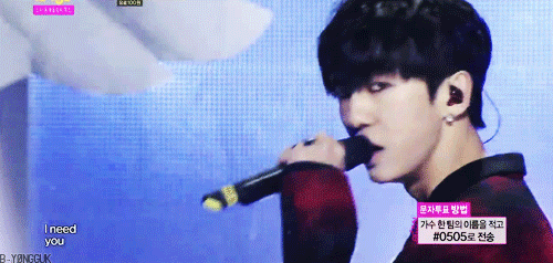 b-y0ngguks:  can we please take time to appreciate yongguk’s sparkly eyes when he said, “i need you” щ(ಥДಥщ)  