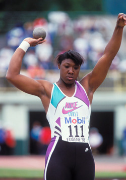 matthewvett:  So in a forum thread, someone commented that Samus’s canonical height and weight of 6’3” and 198 pounds were impossible for a woman.  This is Connie Price-Smith, a shot putter.  She’s 6’3”, 210 pounds, and appears to be in