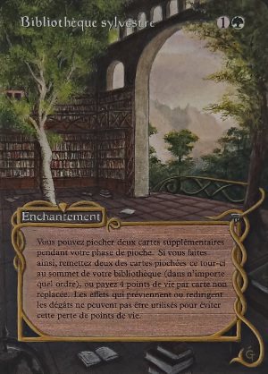mtgalterations:  Sylvan Library by Morgege  Wow, that&rsquo;s a gorgeous alter!
