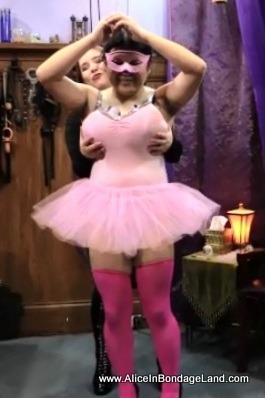 mistressaliceinbondageland: Is this your dream costume or  a  nightmare? I think of this sissy ballerina costume  as being the PUNISHMENT DRESS!!! http://www.aliceinbondageland.com 