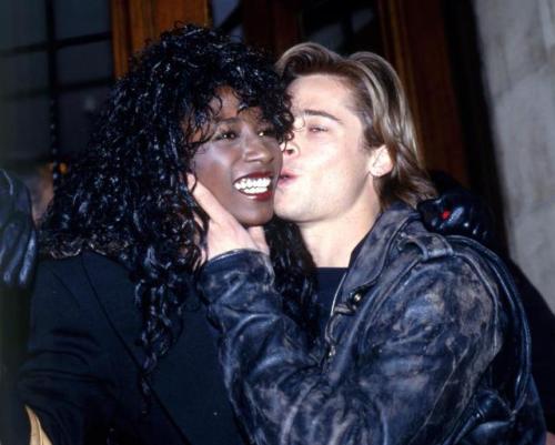 Brad Pitt &amp; British singer Sinitta, 1987. Sinitta, who also had a long time romance with Simon C