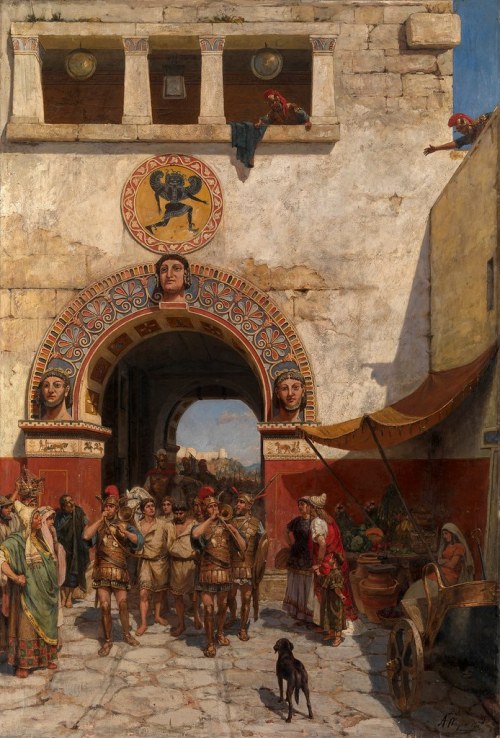 leradr:Gate in Volterra, EtruriaAlexander Svedomsky(1848-1911)