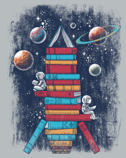 chicagopubliclibrary:  The Reading Rocket Ship By Jorge Garza Click here to buy this amazing print as a t-shirt! 