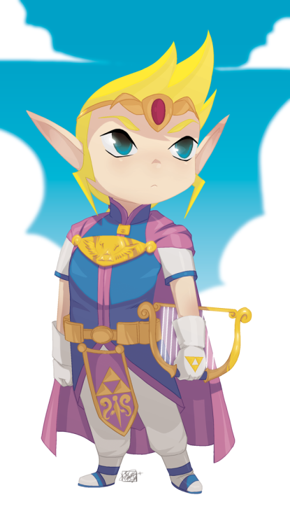 tovio-rogers:  gender swapped zelda and link i drew a while back. i named em Linque and prince Z’el 