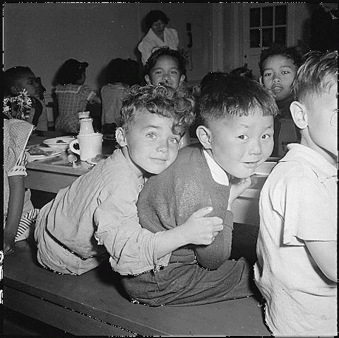 innocentlyinturned:Dorothea LangeRaphael Weill Elementary SchoolApril 1942U.S National Archives Befo