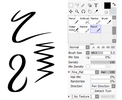 Z3Nj3N — Calligraphy Tool In Paint Tool Sai Ver. 2