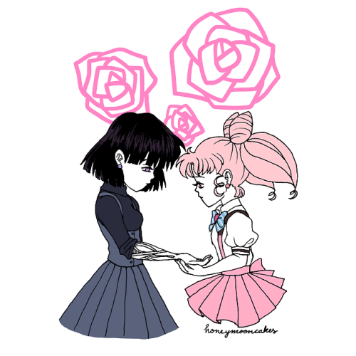 Chibiusa and Hotaru are probably my favorite couple in Sailor Moon, so purethese 3 were originally p