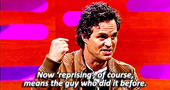markoruffalo:  I went to Comic-Con. And it was a big deal, you see, top secret, they