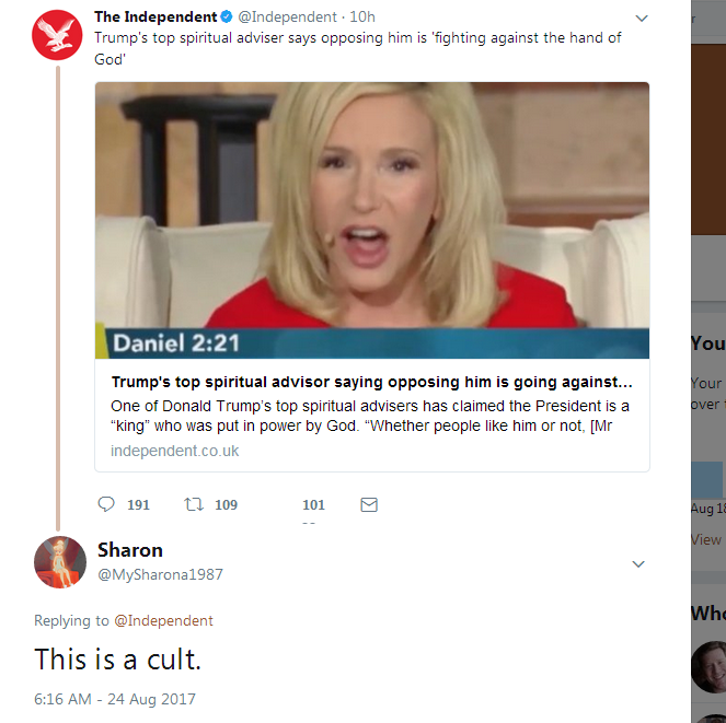 I mean, as a Christian, God &amp; Trump would probably be good friends&hellip;