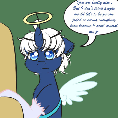 ask-poison-joke:  Lapiz : I…I will try  (( Lapiz is hypersensitive and has a very bad opinion of himself . And when you feel so much bad about you , it’s really hard to believe the people who telling that you are a good person . You have more facilities