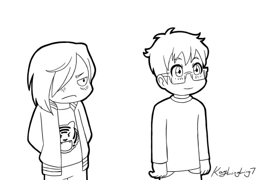smutindevelopment: Happy birthday Yuri Katsuki! (3/ 4) Person: Yuri, why are you wearing that sweater, it’s not Christmas yet.Yuri: THIS IS A GIFT FROM MY SON I AM NEVER TAKING IT OFF Drawing 1 | Drawing 2 | Drawing 3 | Drawing 4 