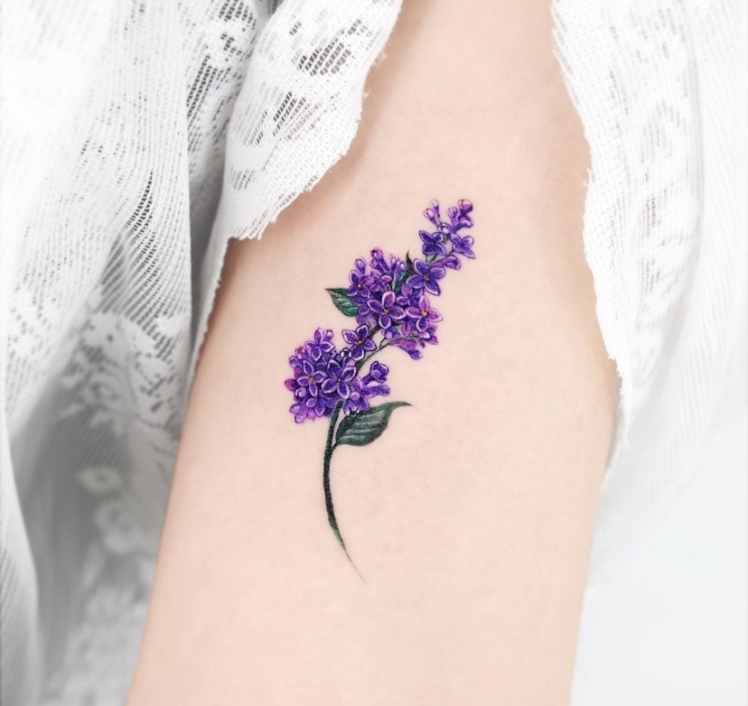 Tattoo tagged with: flower, small, lilac, inner arm, tiny, ifttt, little,  nature, tattooistflower, illustrative | inked-app.com