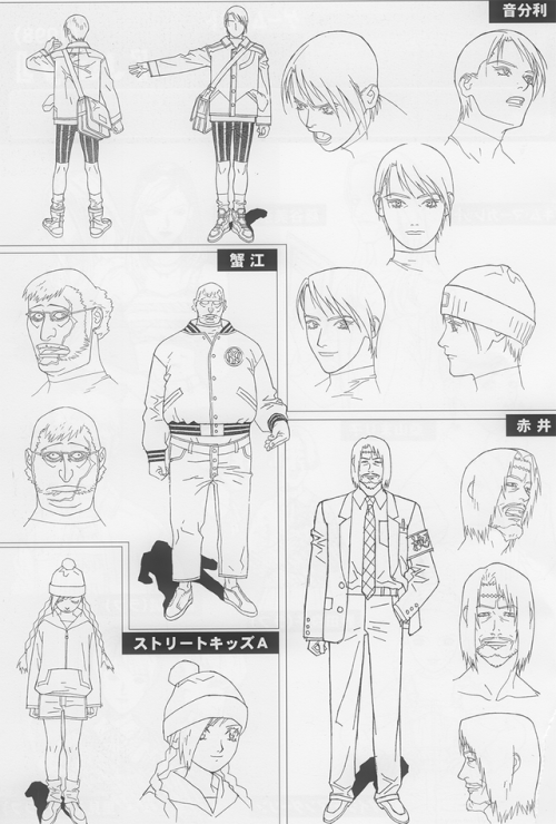 Character designs from Yasuomi Umetsu’s Kite (1998).