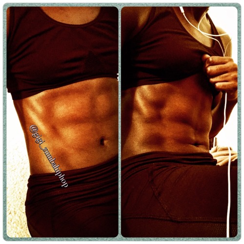 fitandperfect: Abs are finally showing. This is what hard work looks like IG: gigi_zumbahiphop
