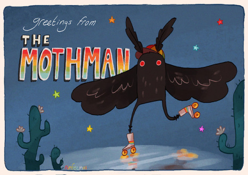 nimfeemos: -It’s postcard time- I hope to make poscards of this design to sell!