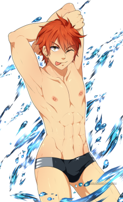 Comission For Al! Momo From Free! I Reaaaaally Enjoyed This One! =Dif You Like My