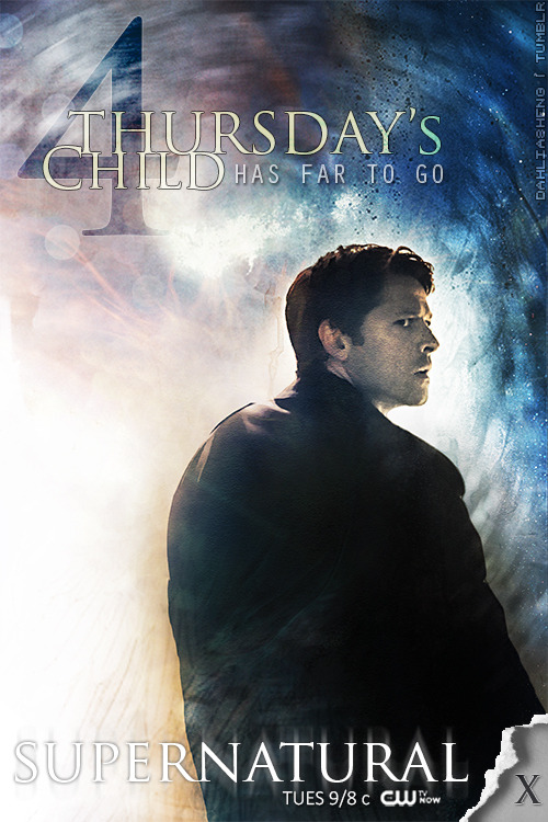 dahliasheng:Supernatural poster series - Castiel (the Angel of Thursday)