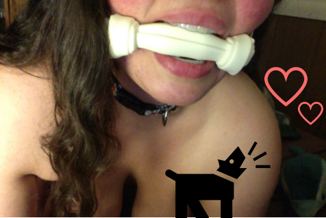 needypet:  dawnwillow:  needypet:  My white doggie bone gag from @dawnwillow‘s