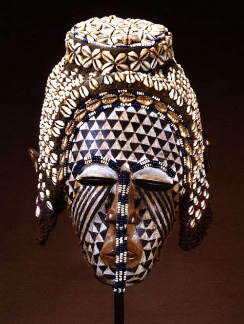 Ngaady a Mwaash masks made by the Kuba people from DR Congo; Central Africa