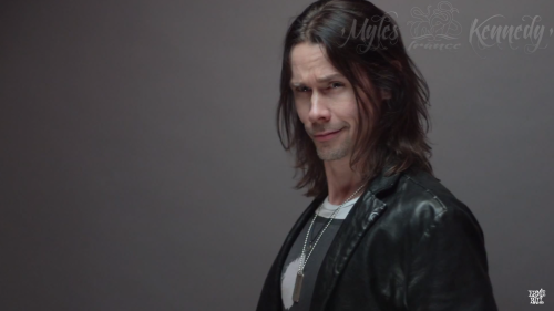 Myles in Ernie Ball’s Real to Reel with Slash and the Conspirators in the Studio.