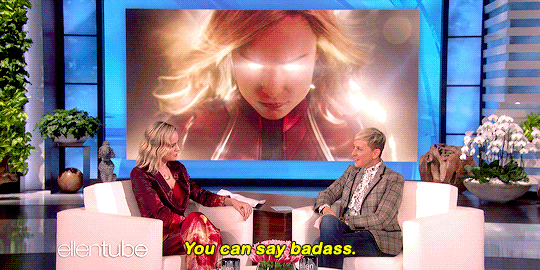 chastainjessica: Brie Larson talking about Captain Marvel on The Ellen Show.