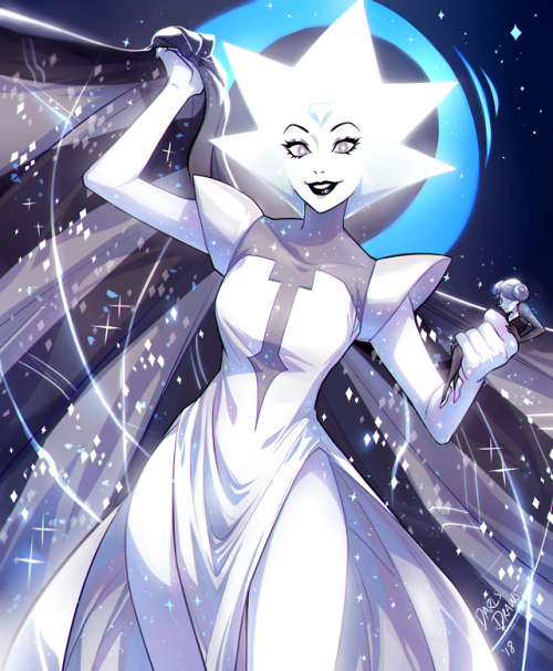 dataglitch: White Diamond finally! She was a bit harder to draft but still fun to color!  One more Diamond to go and I can finish my set  