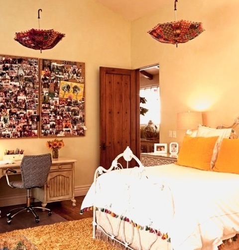 Kids Room TeenLarge Transitional Girl Dark Wood Floor Kids' Room Photo With Green Walls
