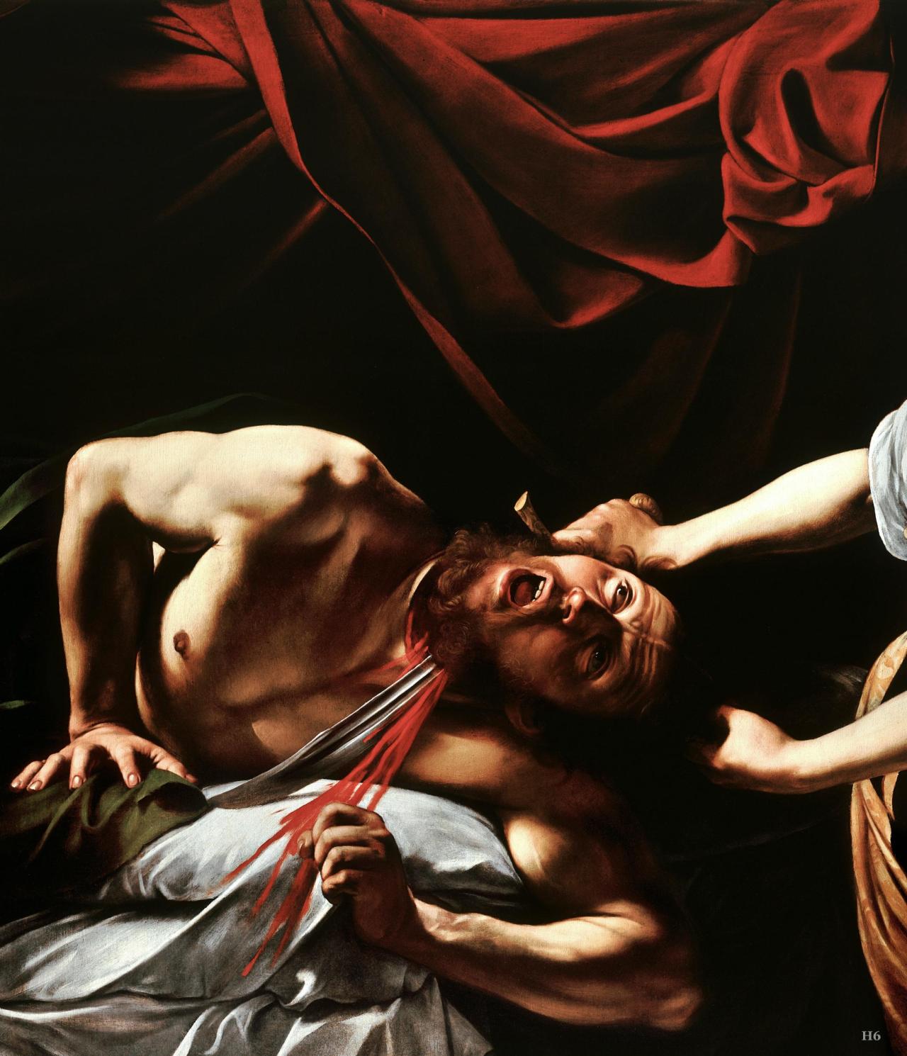 hadrian6:  Detail : Judith Beheading Holofernes.  circa 1598-99.Michelangelo Merisi