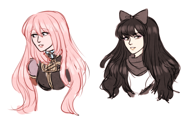 busts of the queen and the bae  (ღ˘⌣˘ღ)