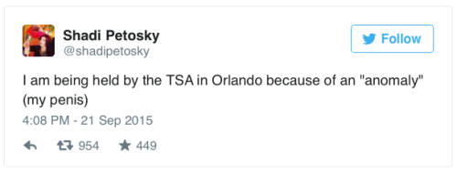 micdotcom:  This woman was detained and told to leave the airport for being trans Shadi Petosky just wanted out of Orlando, Florida. On Monday night, Petosky, a 35-year-old transgender woman, attempted to board a flight at Orlando’s International Airport