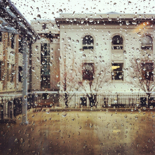 klotzblog:  Rain is the most beautiful of all weathers.  It is a tie whether rain in the car on a highway or rain in the middle of the city is my favorite.   